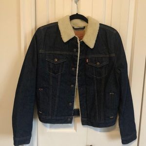 Levi’s jean jacket with soft Sherpa